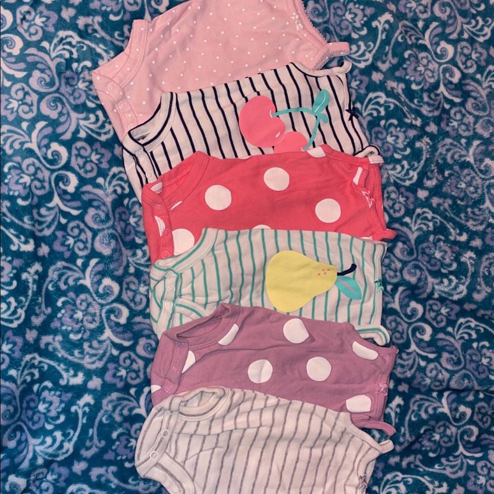 Six pack of newborn onesies